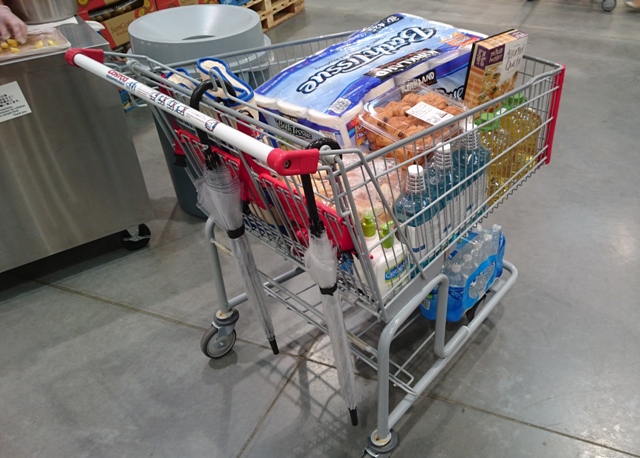日用品を買いだめに。